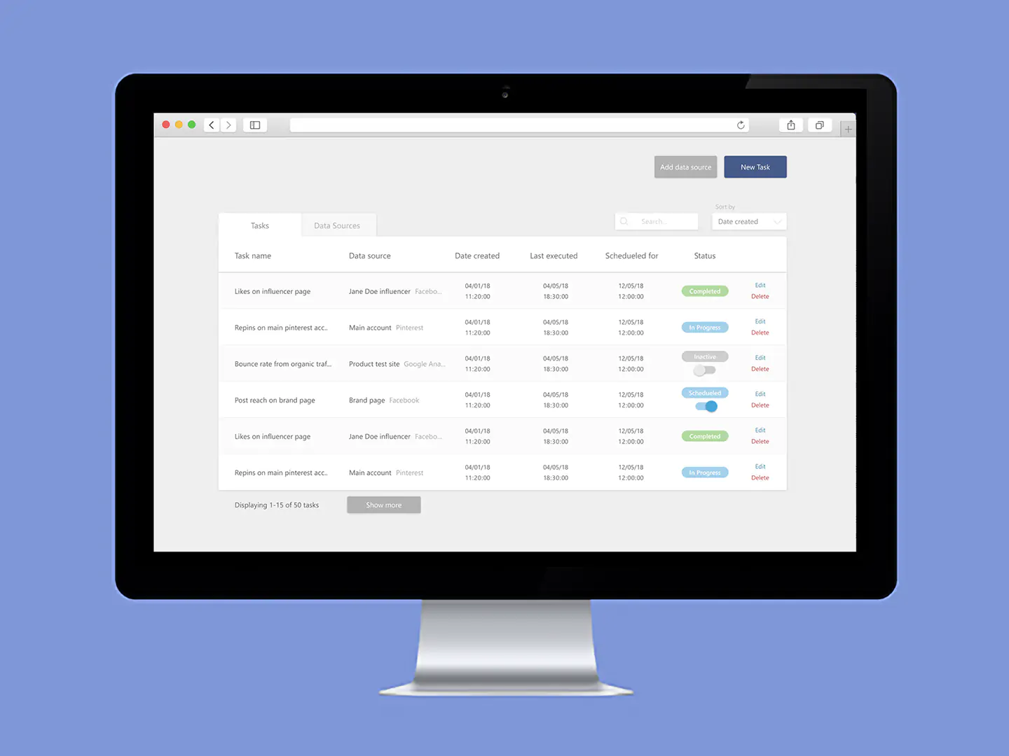 Big data collection app